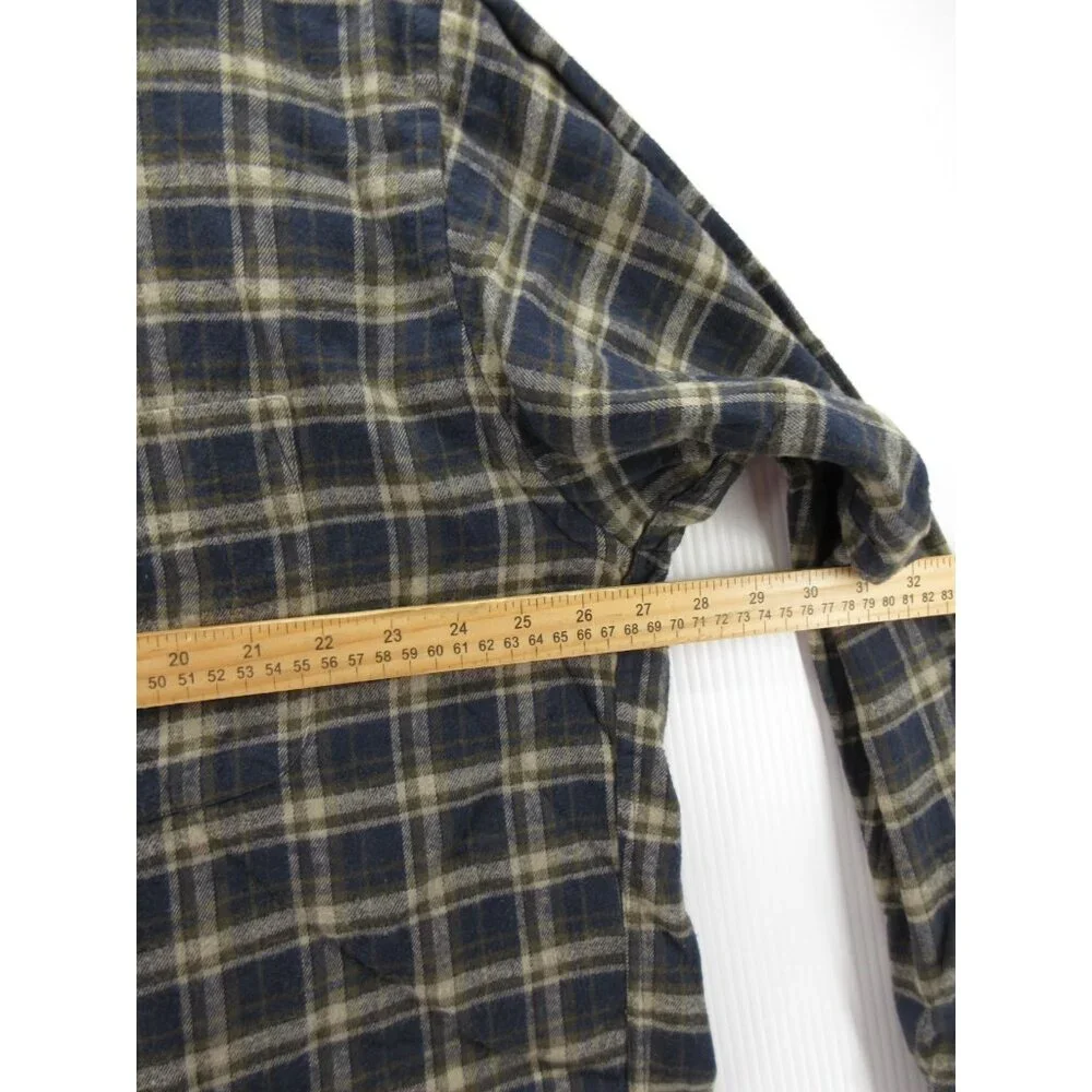 VINTAGE American Eagle Shirt Large Flannel Button Down Plaid Pocket